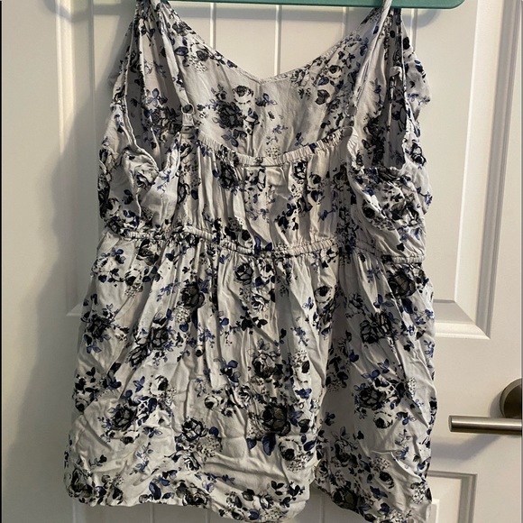 ❌SOLD❌ FLORAL PRINT CHALLIS RUFFLE BABYDOLL TOP - Picture 5 of 5